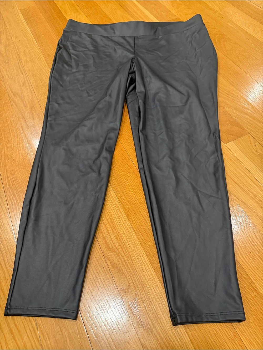 Torrid black full length faux leather legging size 3 . (3X)